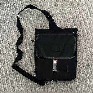 Roots Black Messenger Bag